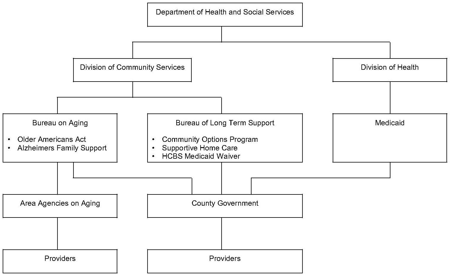 Organizational Chart: Wisconsin Organization of Community Care Services