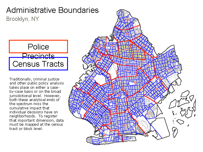 Administrative Boundaries, Brooklyn, NY, Police Precincts and Census Tracts