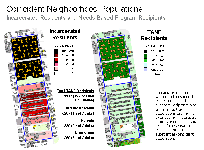 Coincident Neighborhood Populations, Brooklyn, NY, Incarcerated Residents and Needs Based Program Recipients.