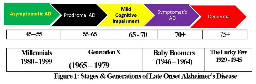 FIGURE 1: Stages and Generations of Late Onset Alzheimers Disease