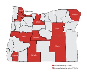 State map of Oregon.