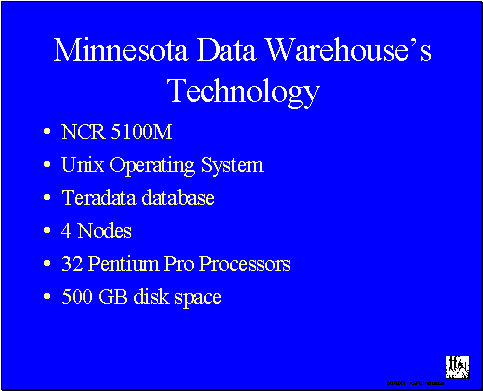 Minnesota Data Warehouse's Technology