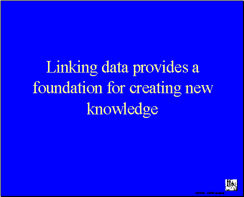 Linking Data provides a founation for creating new knowledge