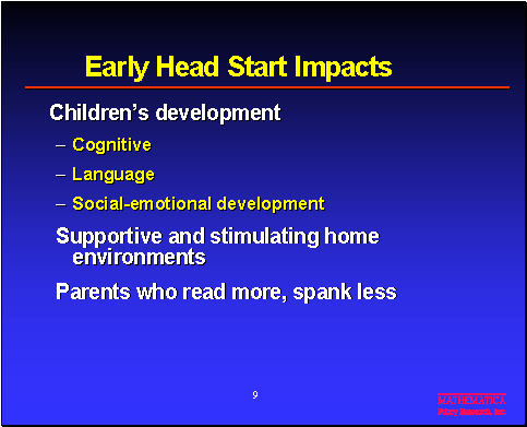 Early Head Start Impacts