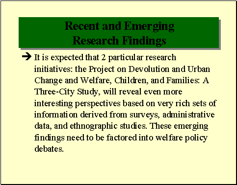 Resent and Emerging Research Findings