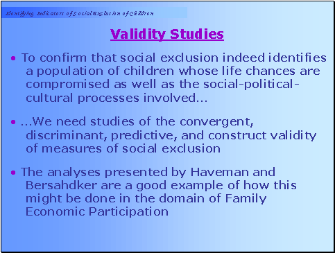 Validity Studies