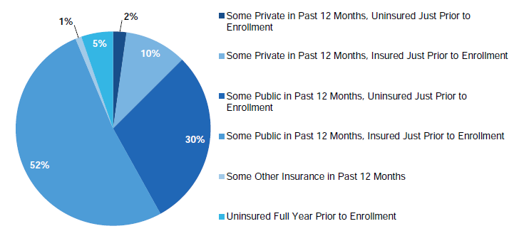Figure IV.1. Coverage of New CHIP Enrollees During the 12 Months Prior to Enrolling