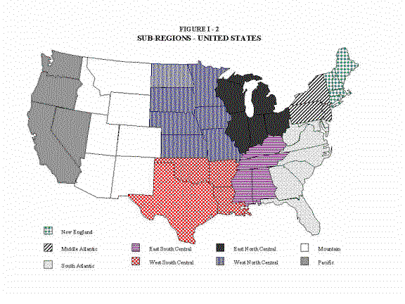 Sub regions - United States