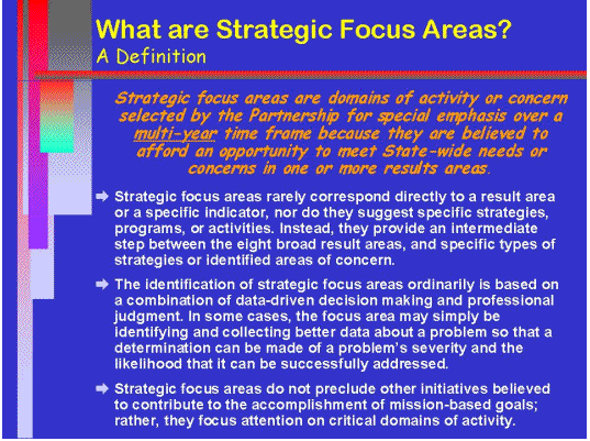 What sre Strategic Focus Areas?