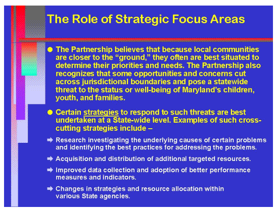 The Role of Strategic Focus Areas