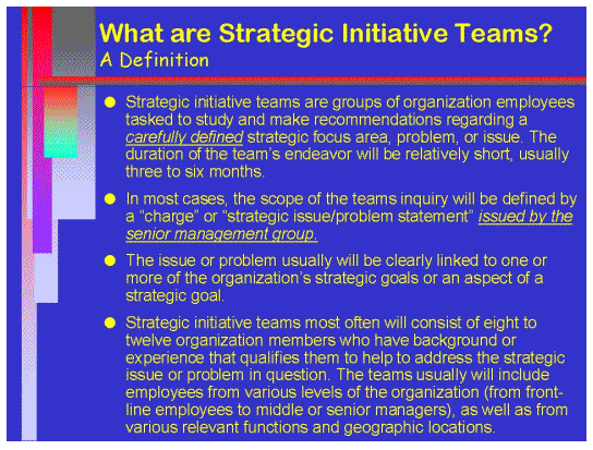 What are strategic Initiative Teams