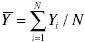 Y = summation of Y/N, for all Y from 1 to N