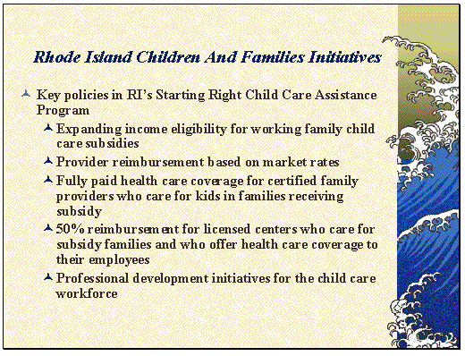 Rhode Island's Children And families Initiatives