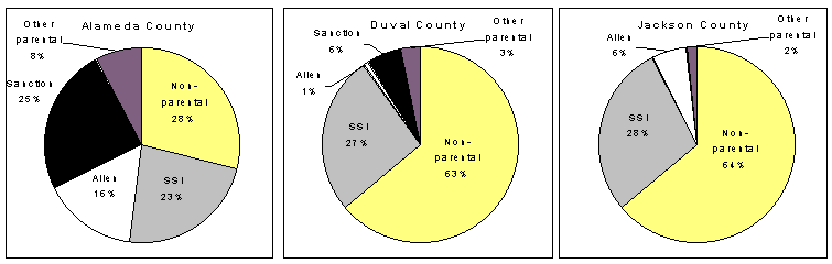 Composition of the Child-Only Caseload in Three Counties.