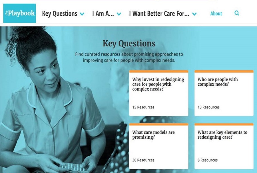 Screen shot of Better Care Playbook Home Page