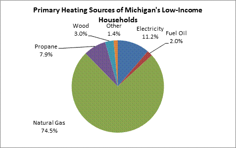 Primary Heating Sources of Michigan's Low-Income Households