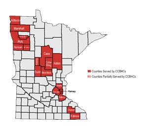 State map of Minnesota.