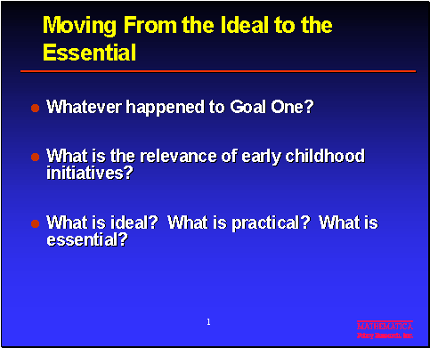Moving From the Ideal to the Essential