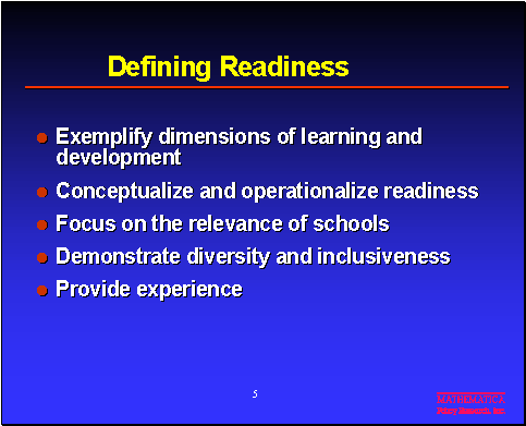 Defining Readiness