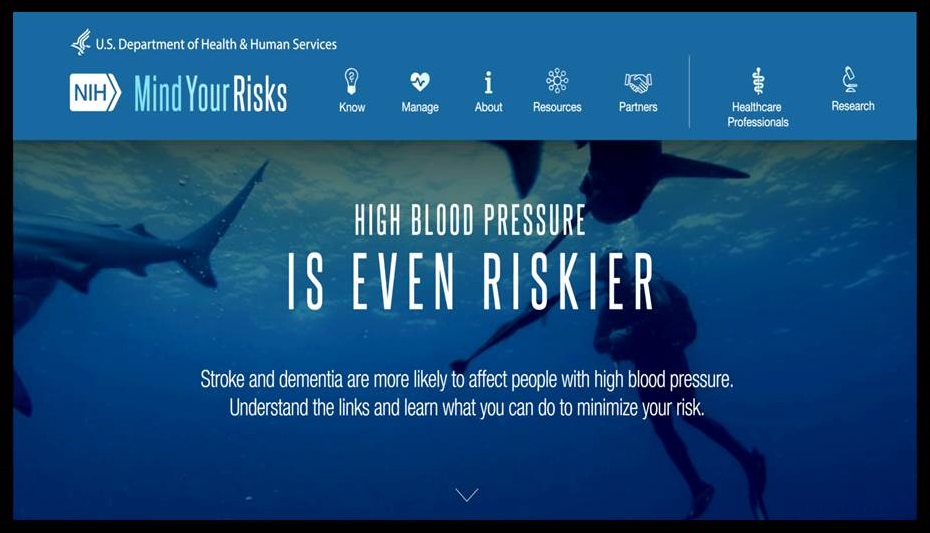 NIH Mind Your Risks screen shot.